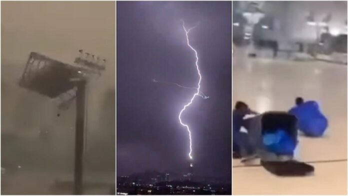 The storm in the holy city of Makkah brought gale-force winds, rain, and thunder.