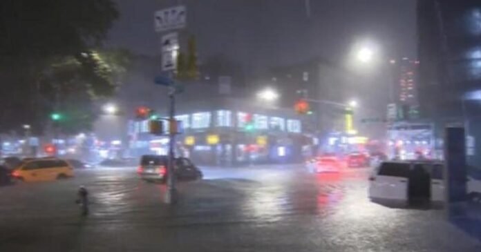 A state of emergency is declared in New York due to flash flooding and heavy rain