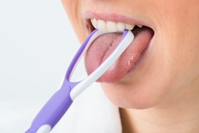 Dentists recommend using tongue scrapers to thoroughly clean your mouth
