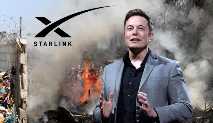 Elon Musk discussing Starlink initiative