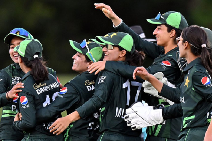 PAK Pakistan Women Celebrating Victory in Super Over Thriller Against New Zealand